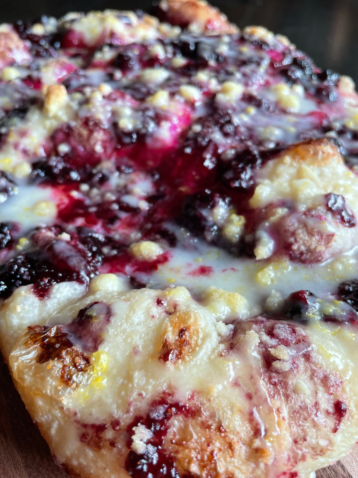 Lemon Blueberry Crumble Focaccia- 8x8 pan