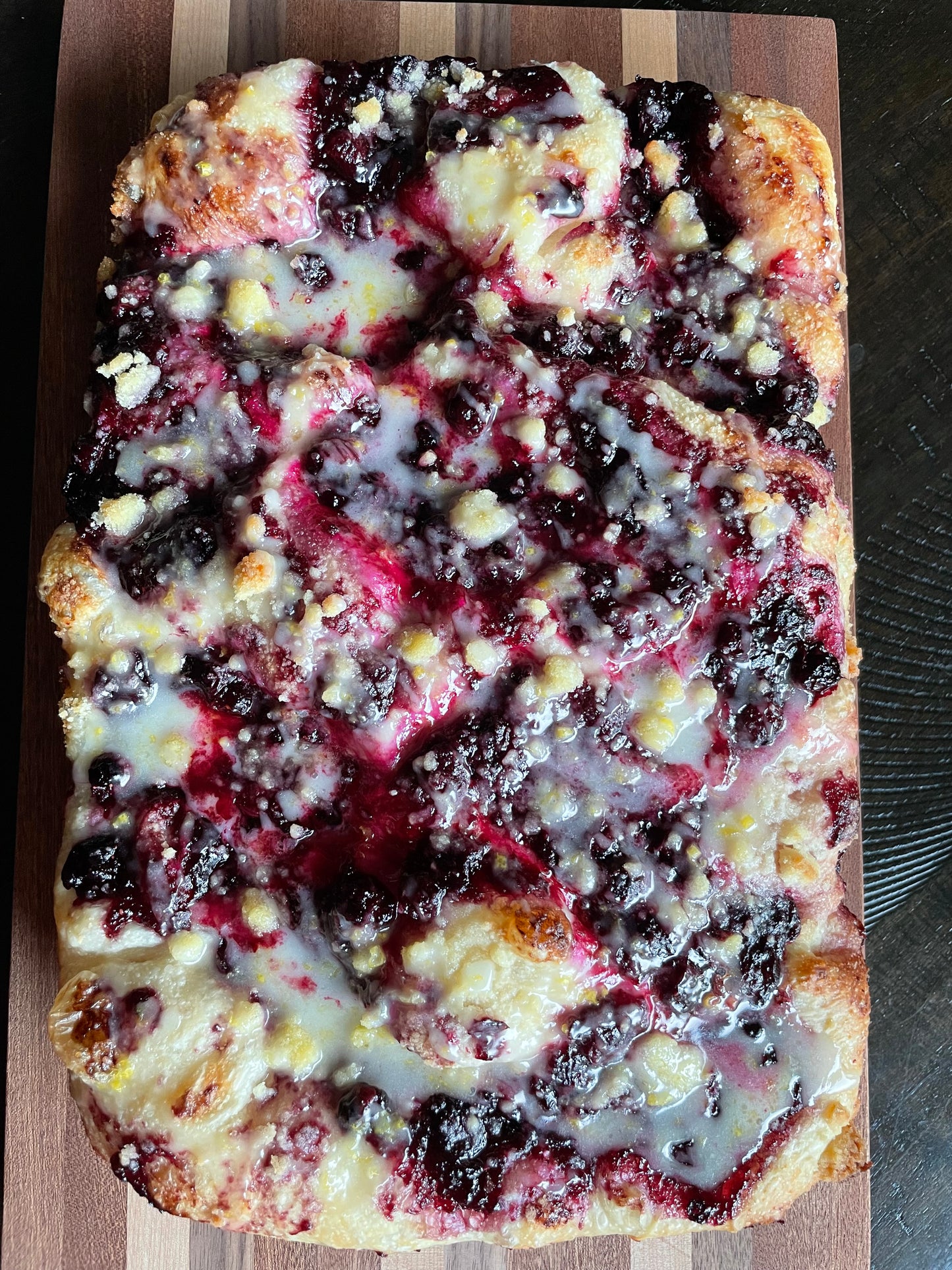 Lemon Blueberry Crumble Focaccia- 8x8 pan