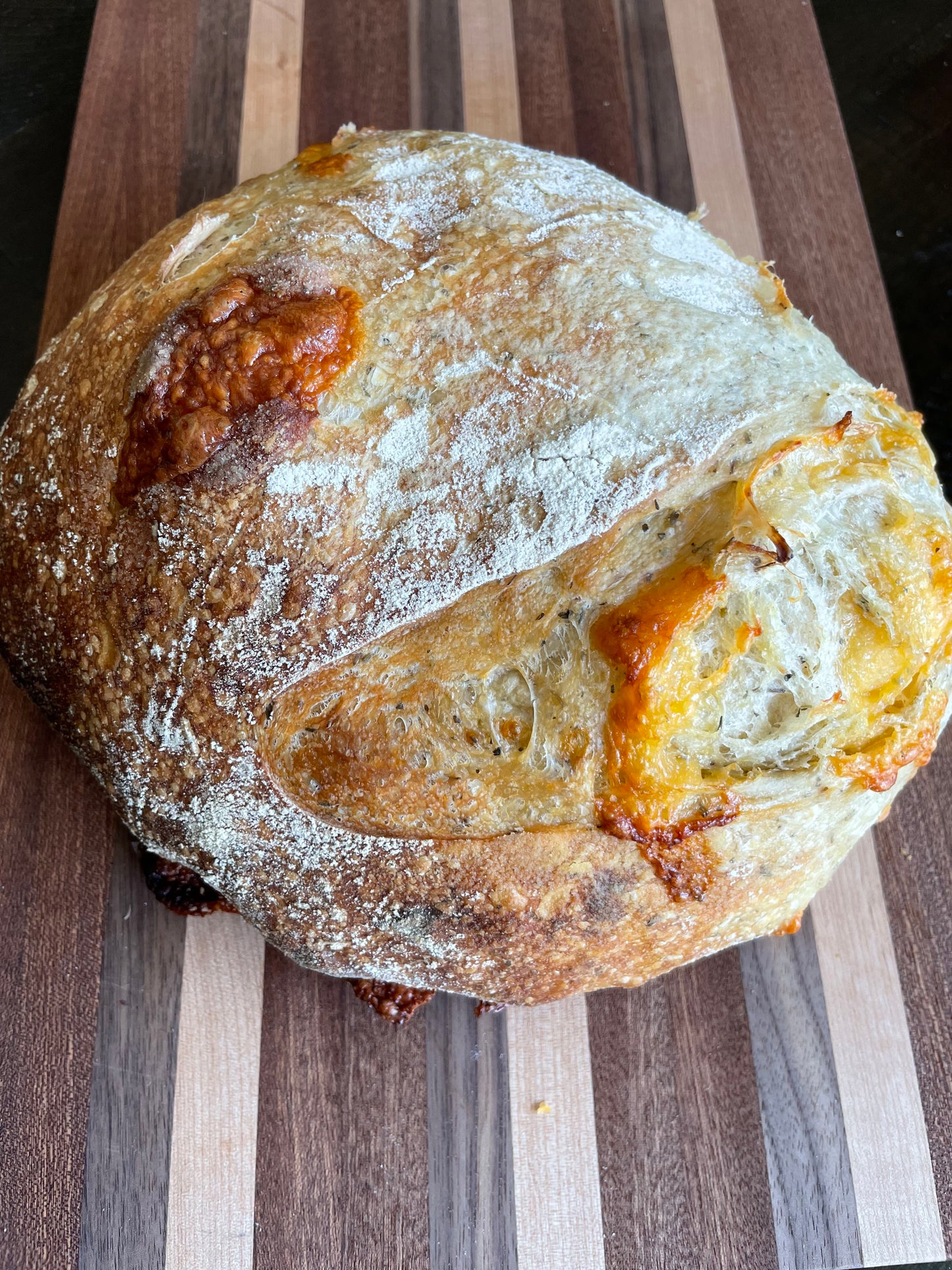 Italian Herb and Cheddar Sourdough