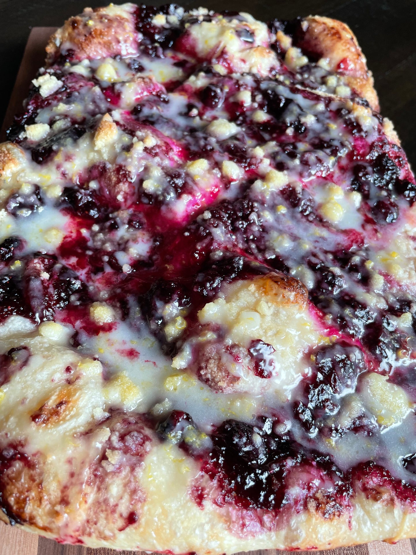 Lemon Blueberry Crumble Focaccia- 8x8 pan