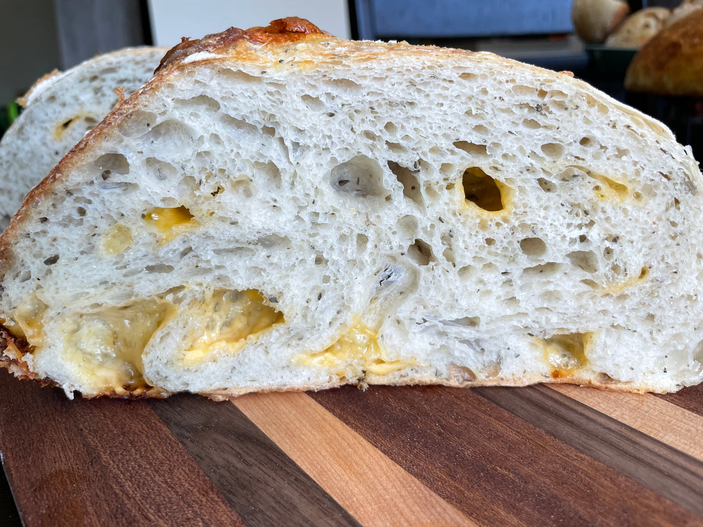 Italian Herb and Cheddar Sourdough