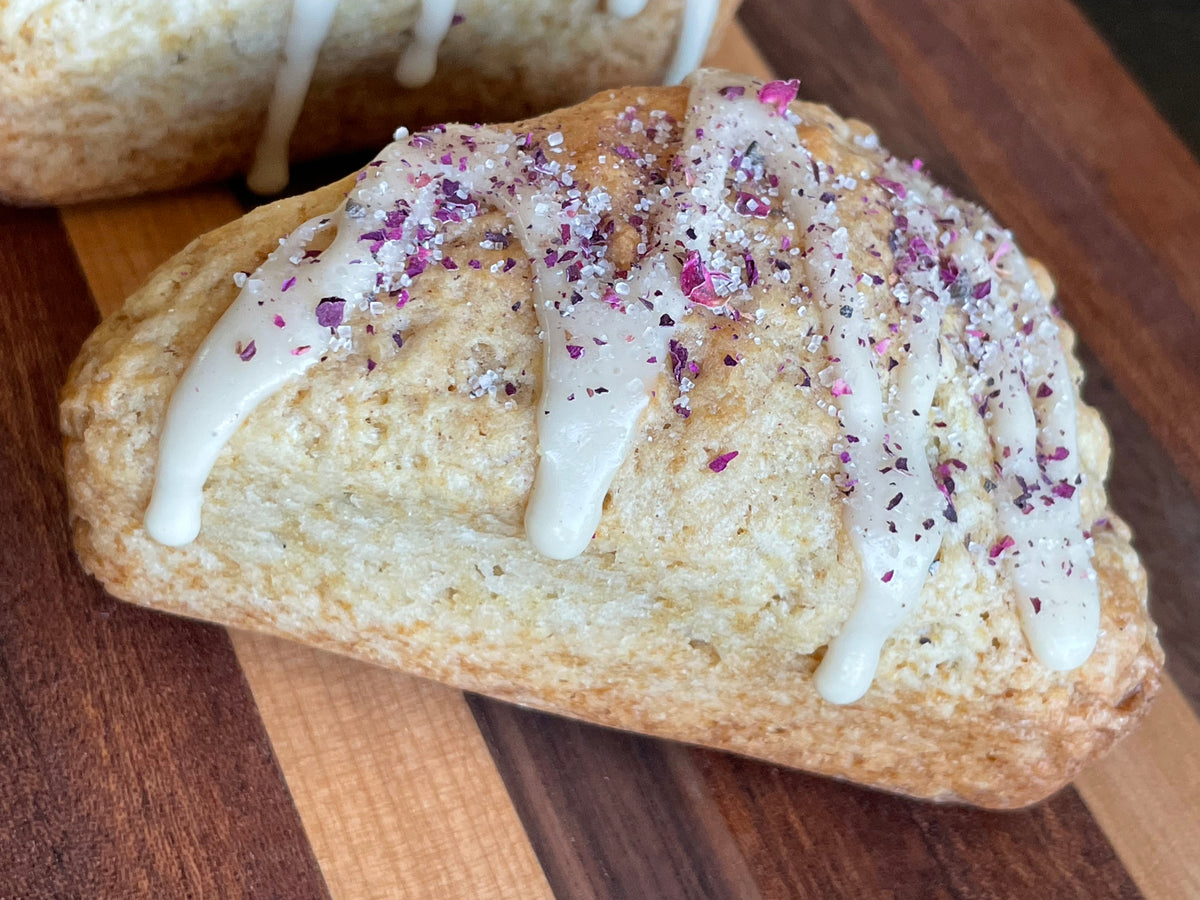 Chai Cardamom Rose Scones