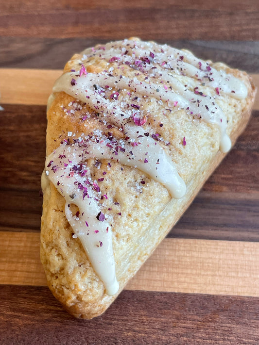 Chai Cardamom Rose Scones