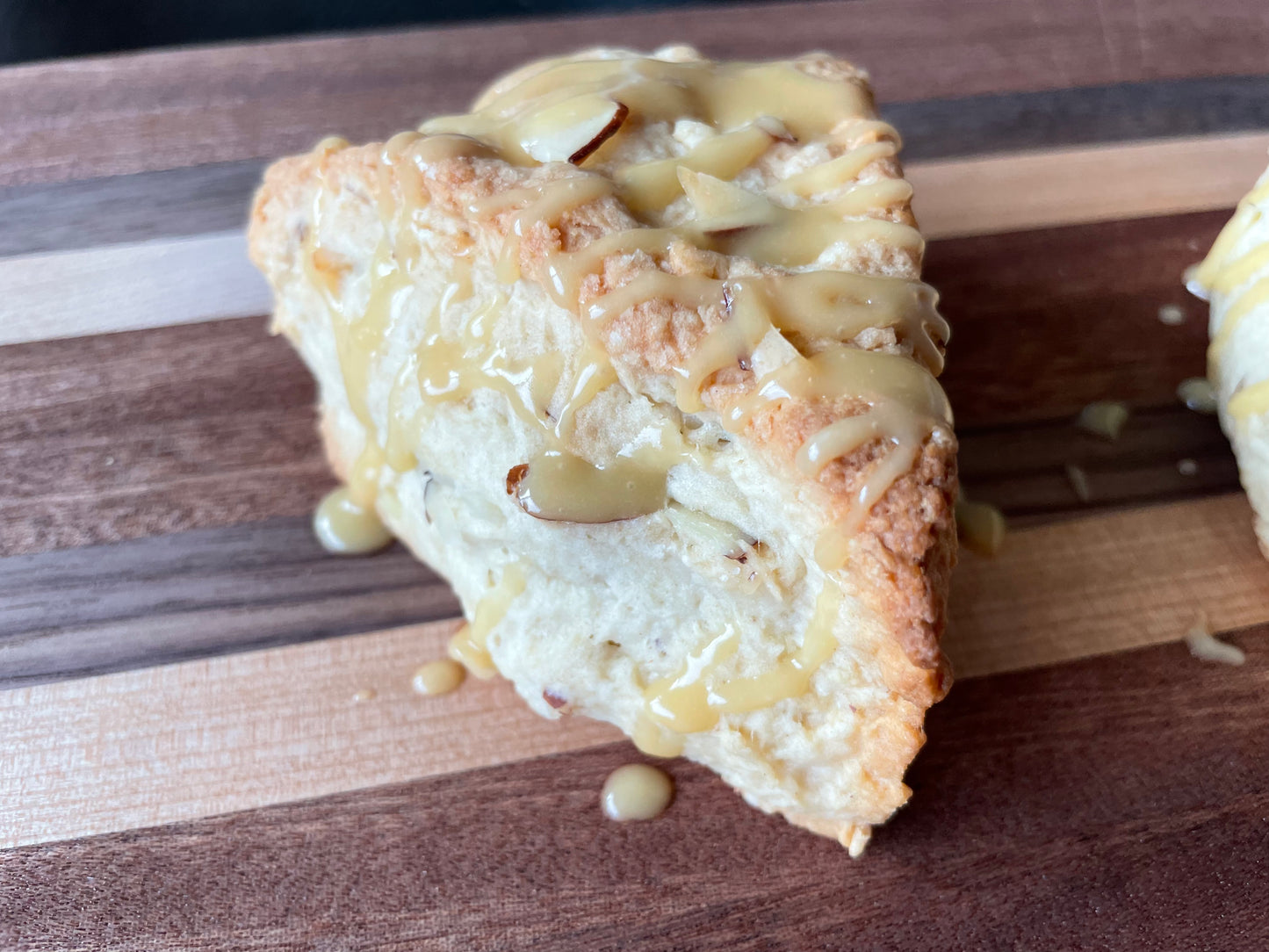 Almond Scones with Vanilla Glaze