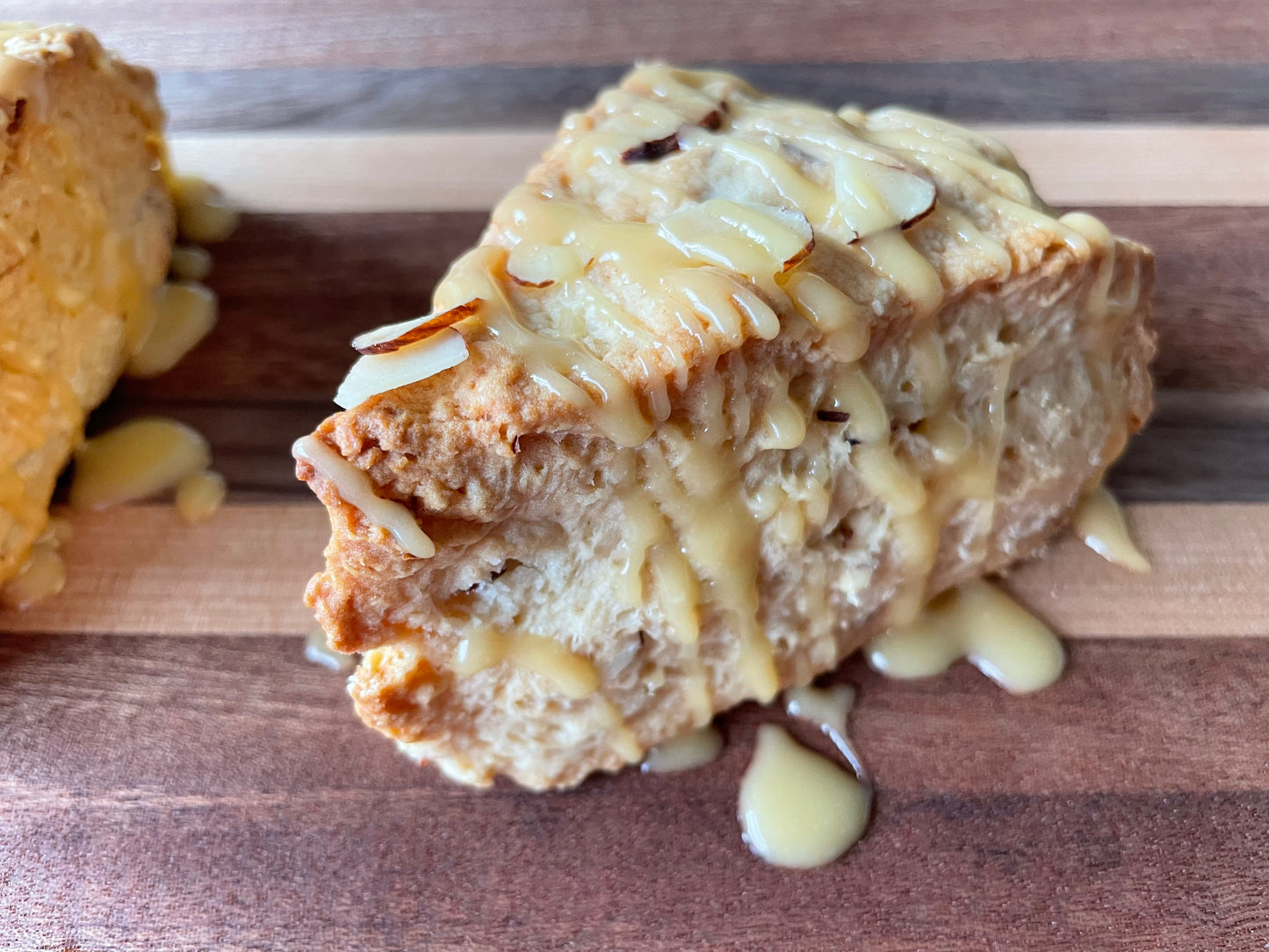 Almond Scones with Vanilla Glaze